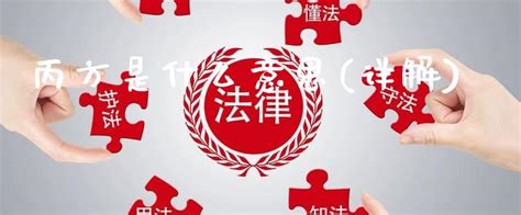 丙方 意思|丙方是什么意思